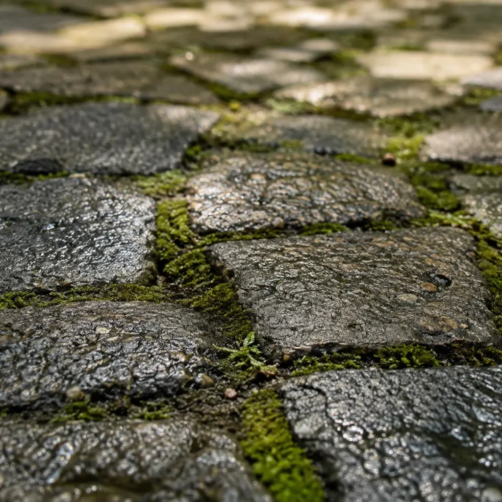 Mech między kostką brukową